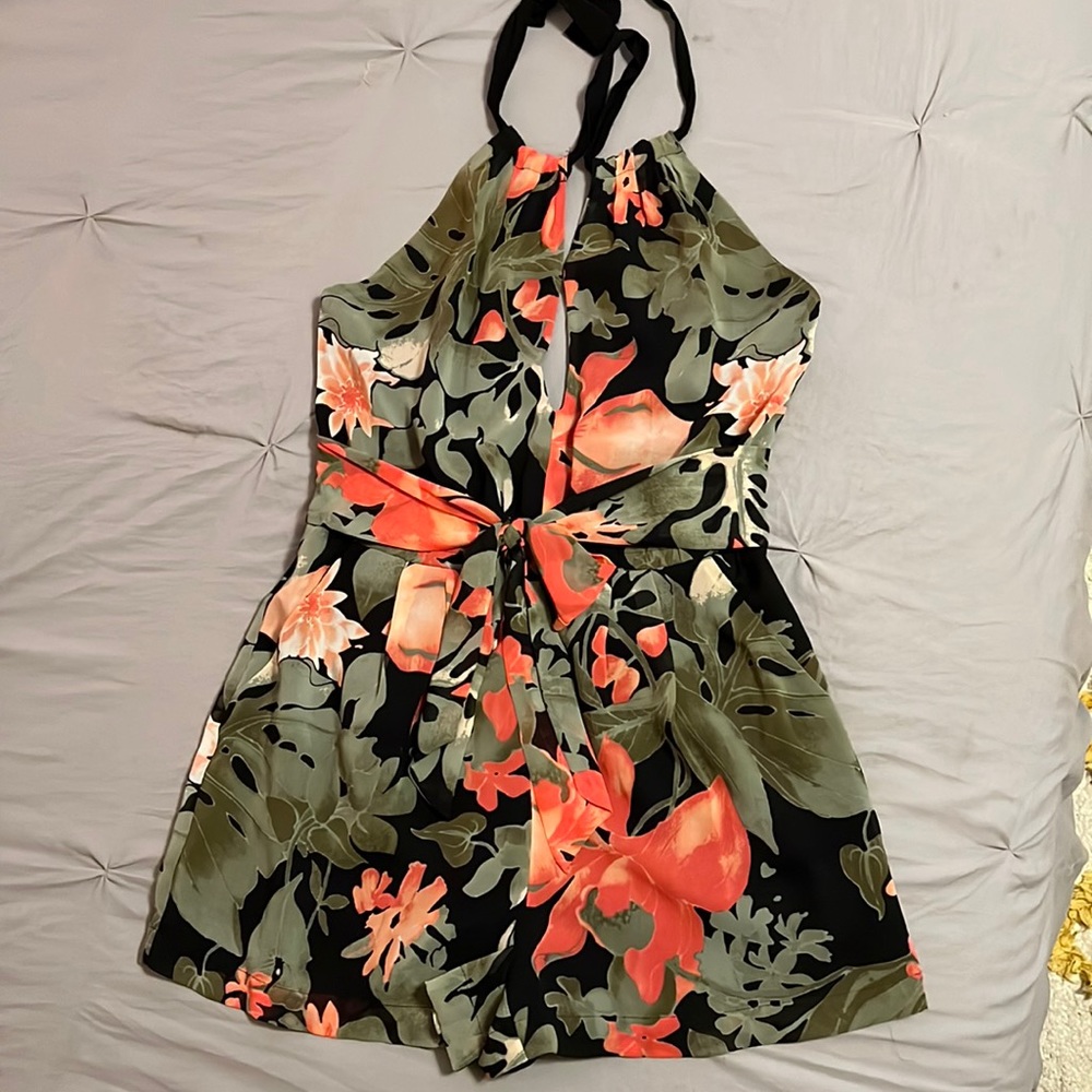 Bebe Floral Jumper with Empire waist